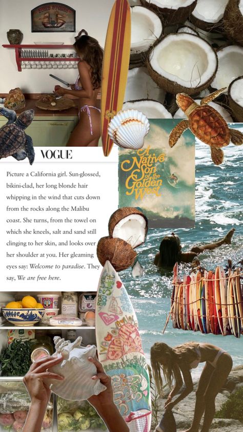 Elegant Beach Aesthetic, California Mood Board, Style Moodboard, Cute Patterns Wallpaper, Versatile Outfits, Island Girl, Art Collage Wall, Summer Wallpaper, Summer Feeling