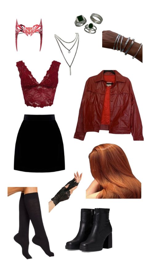 Wanda Maximoff🌹 II #marvel #wandamaximoff #outfitinspo #vibes #fyp #mcu #mcuwomen Scarlet Witch Costume, Supernatural Outfits, 80s Inspired Outfits, Wanda Maximoff, Fashion Design Drawings, Halloween Disfraces, Aesthetic Fashion, Concert Outfit, Designs To Draw