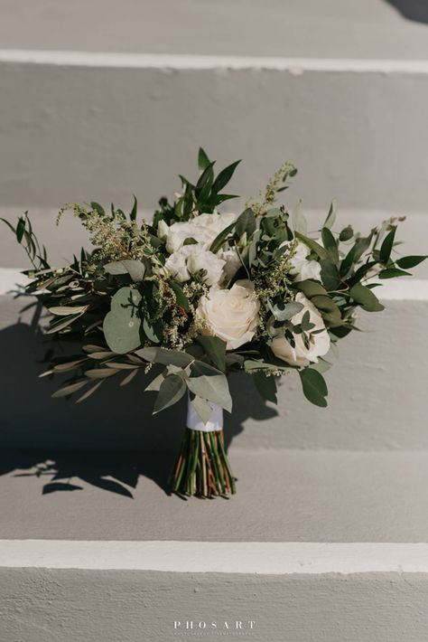 Olive Branches Wedding Bouquet, Wedding Bouquets Italy, Olive Branches Bouquet, Peony And Olive Branch Bouquet, Tuscan Bouquet Wedding, Wedding Flowers Mediterranean, Wedding Flowers Olive Branches, Wedding Bouquet With Olive Branches, Olive Branch Bridal Bouquet