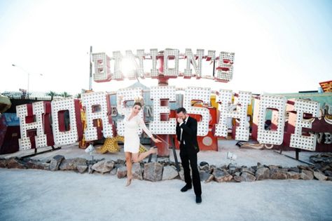 Vegas Boneyard Vegas Vow Renewal Ideas, Neon Graveyard, Vegas Vow Renewal, Vegas Wedding Dress, 25th Wedding Anniversary Party, Vegas Style, Professional Wedding Photography, Wedding Photography Packages, Commitment Ceremony