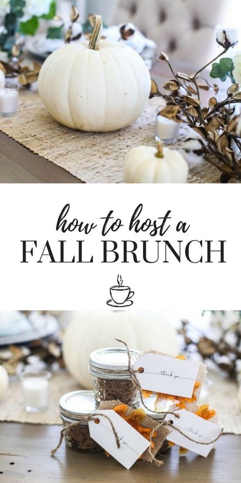 Fall Brunch Birthday Party Ideas, Brunch Games Activities Friends, Fall Ladies Luncheon Ideas, Fall Luncheon Menu Ideas Ladies, Fall Themed Brunch, Fall Tea Party Ideas, Fall Brunch Recipes, Fall Theme Decor, Fall Brunch Ideas