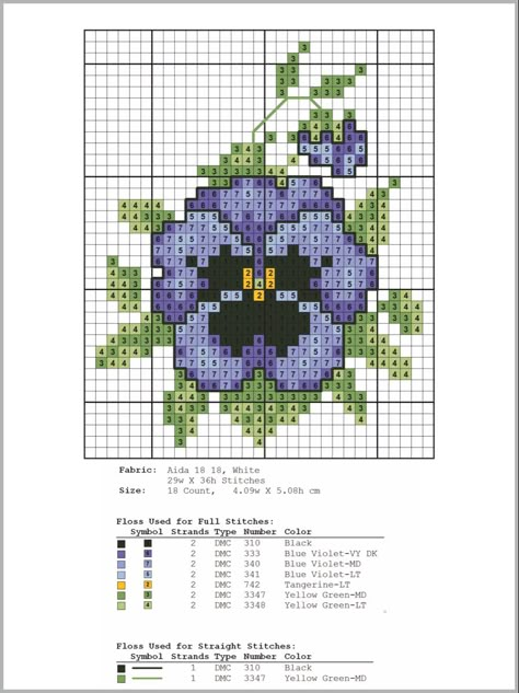 Witch cross stitch pattern