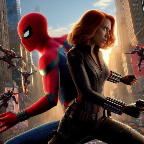 Black Widow And Spiderman, Avengers Earth's Mightiest Heroes, Blade Marvel, Spiderman Black, Marvel Animation, Marvel Superheroes Art, Avengers Wallpaper, Marvel Comics Wallpaper, Ultimate Spiderman