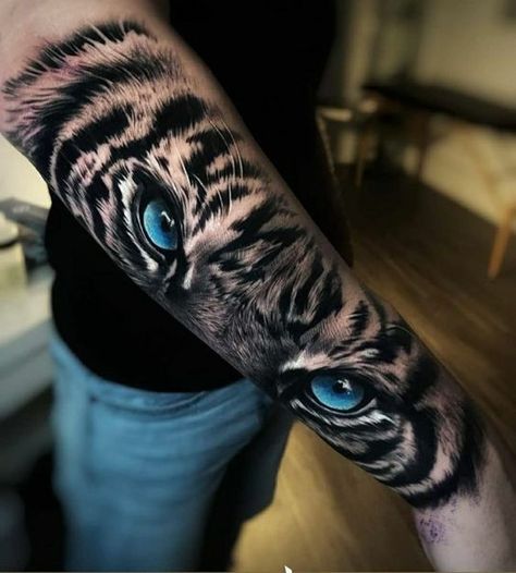 Tiger Tattoo Eyes, Lions Eyes Tattoo, Tiger Eye Tattoo Design, Jaguar Eyes Tattoo, Eye Tiger Tattoo, Forearm Tiger Tattoo, Wolf Eyes Tattoo, Lion Eyes Tattoo, Eye Of The Tiger Tattoo