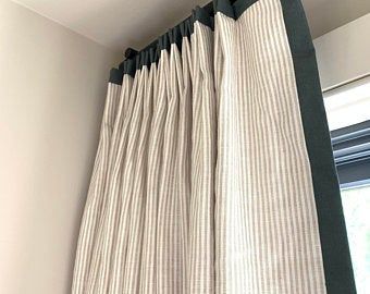 White Velvet Curtains, Linen Drapery Panels, Custom Drapery Panels, Pleated Drapery, Linen Drapery, Pleated Drapes, Curtains Window, Linen Drapes, Custom Drapery