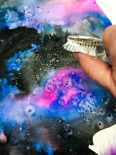 Space Themed Art Projects, Space Art Ideas, Outer Space Watercolor, Galaxy Crafts, Space Art Projects, Space Lessons, Space Preschool, Space Crafts For Kids, Outer Space Art