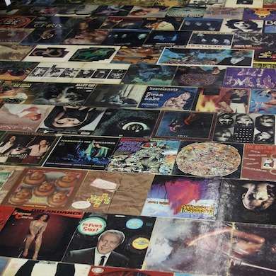 Album covers can be laid out as floor tiles for an eye-popping effect in a rec room, basement or music room. Lay them down with adhesive and apply several coats of oil-based polyurethane on top for protection. It’s a conversation starter that will keep guests talking all night. Diy Album Covers, Cheap Hardwood Floors, Paper Bag Flooring, Alternative Flooring, Attic Playroom, Cheap Flooring, Attic Room, Attic Storage, Attic Renovation