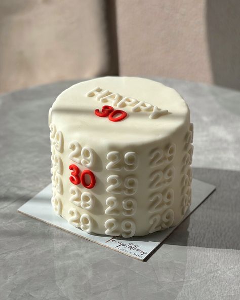 When you’re turning 30🎉 Do you have a custom cake request? @temptations.oman will take care of it, contact us below⬇️ Whatsapp 📲: +968 97996897 Location 📍: November Square, Al Maha Petrol Pump, Al Hail (South), Sultanate of Oman. Talabat & TM DONE 🛍️: Temptations - Cakes & More #thbirthdaycake #thbirthday #birthdaycake #cakesofinstagram #cake #birthday #cakedecorating #thbirthdayparty #cakes #cakestagram #happybirthday #cakedesign #dripcake #thbirthdaycelebration #birthdaygirl #baking #t... Cake Design 30 Birthday, Vintage Birthday Cake Ideas, Birthday Cake Aesthetic Men, Happy Birthday Cakes For Him, Pretty Fall Cakes, 31 Birthday Cake For Men, Minimalist Birthday Cake Men, Daddy Birthday Cake Ideas, Men’s Round Birthday Cake