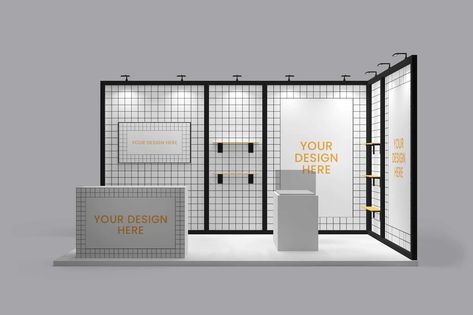 Booth Exhibition Mock Up Music Booth, Small Booth Design, Car Showroom Design, Small Booth, Booth Exhibition, Temporary Store, Event Booth, Trade Show Booth Design, Exhibition Stall