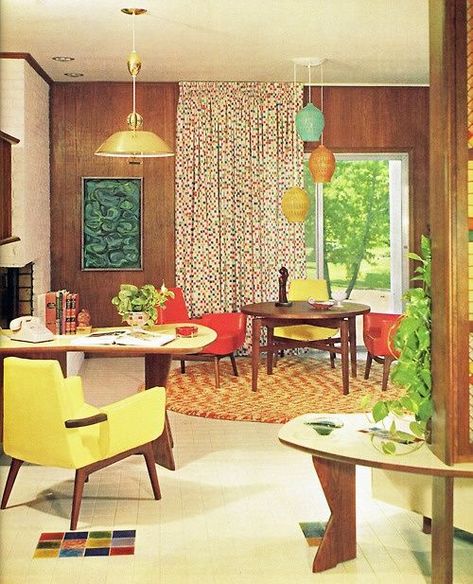 1960s living room design. 1960s Interior, Sala Vintage, 60s Interior, 60s Home, 70s Interior, Mid Century Modern Interior Design, Mid Century Interior, Retro Interior Design, Interior Design Books