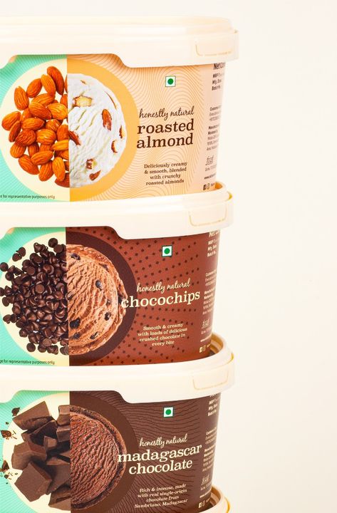 Honestly Natural Ice cream – Packaging Of The World Ice Cream Cups Packaging, Yoghurt Packaging, Natural Ice Cream, Cream Packaging, Ice Cream Packaging, Ice Cream Design, Ice Cream Brands, Food Company, Frozen Yoghurt