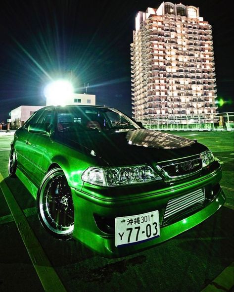 Jdm Green Toyota Chaser INSTAGRAM 📸 (@neon.jdm) Green Jdm, Green Toyota, Green Cars, Jdm Wallpaper, Mark 2, Best Jdm Cars, Green Pictures, Street Racing Cars, Automotive Photography