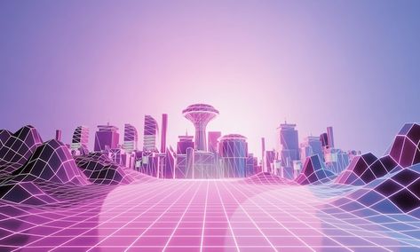 Metaverse Landscape, Metaverse Background, Business Mural, Futuristic Landscape, Illustration Rendering, Anime Sites, 3d City, Futuristic Aesthetic, Futuristic Background