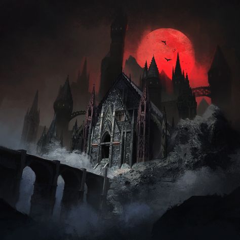 Vampire City, Vampire Castle, Story Edit, Dark Castle, D Minor, Castle Art, Gothic Vampire, Vampire Art, Dark Romantic