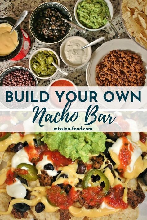 Whether you're hosting game night or a game day gathering, a Build-You-Own Nacho Bar is perfect for a crowd. With easy recipes for homemade Nacho Cheese Sauce (Queso) and the world's best Guacamole (for real!) you will definitely win the nacho game every time. Nacho Bar Party, Easy Nacho Cheese, Homemade Nacho Cheese, Homemade Nacho Cheese Sauce, Nacho Party, Nachos Cheese Recipe, Small Slow Cooker, Homemade Nachos, Best Guacamole