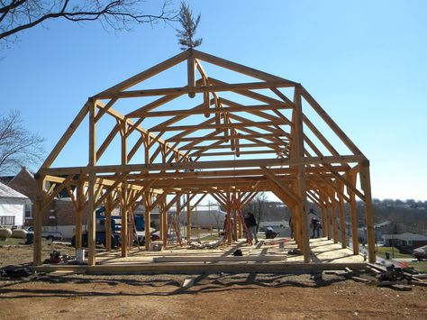 Barn Roof Styles, Gambrel House, Pole Barn House, Pole Barn Kits, Pole Barn Designs, Timber Frame Plans, Timber Frame Joinery, Gambrel Barn, Metal Barn Homes