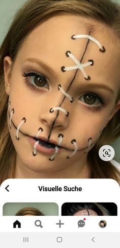 Halloween Make Up Easy Simple For Kids, Halloween Makeup Kids Witch, Scary Make Up Easy, Halloween Face Paint Spider, Boys Halloween Makeup Kids, Scary Doll Makeup Easy, Easy Kid Halloween Makeup, Easy Halloween Makeup Looks For Kids, Simple Halloween Makeup For Kids