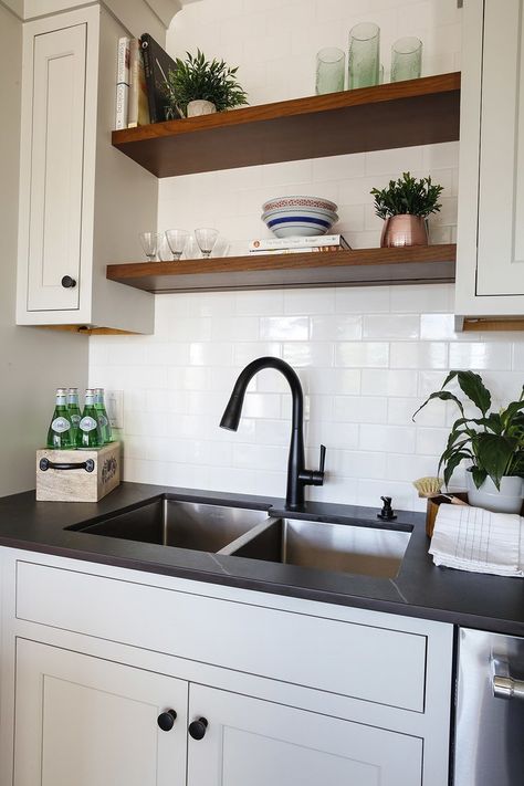 Open Sink Kitchen, Kitchen Shelf Sink, Mirror In Front Of Kitchen Sink, Mirror Behind Kitchen Sink, Open Shelves Above Sink, Shelving Above Kitchen Sink, Shelf Over Sink Kitchen, Mirror Above Kitchen Sink, Floating Shelves Above Kitchen Sink