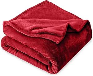 Bare Home Fleece Blanket - Throw Travel Blanket - Red - Lightweight Blanket for Bed, Sofa, Couch, Camping, and Travel - Microplush - Ultra Soft Warm Blanket (Throw/Travel, Red) Red Blanket, Oversized Throw Blanket, Queen Blanket, Twin Blanket, Lightweight Blanket, Velvet Blanket, Faux Fur Throw, Premium Bedding, Warm Blankets