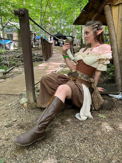 #renaissancefair #renaissance #renfaire #elf #woodelf #viking #corset #faire #fair #ren #renfair #elven #summer #braids Viking Renfaire Outfit, Hot Ren Faire Outfits, Elvish Ren Faire, Viking Outfit Inspiration, Modern Ren Faire Outfit, Green Renfair Outfit, Ren Faire Adventurer, Ren Faire Wood Elf, Renfaire Elf Outfit