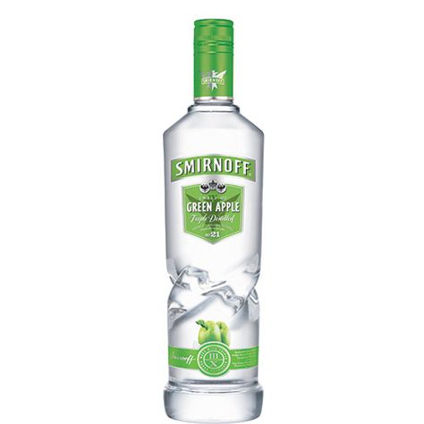 Smirnoff Green Apple Vodka Smirnoff Apple, Smirnoff Green Apple, Green Apple Vodka, Smirnoff Raspberry, College Diet, Apple Vodka, Raspberry Vodka, Smirnoff Vodka, Wine And Spirits