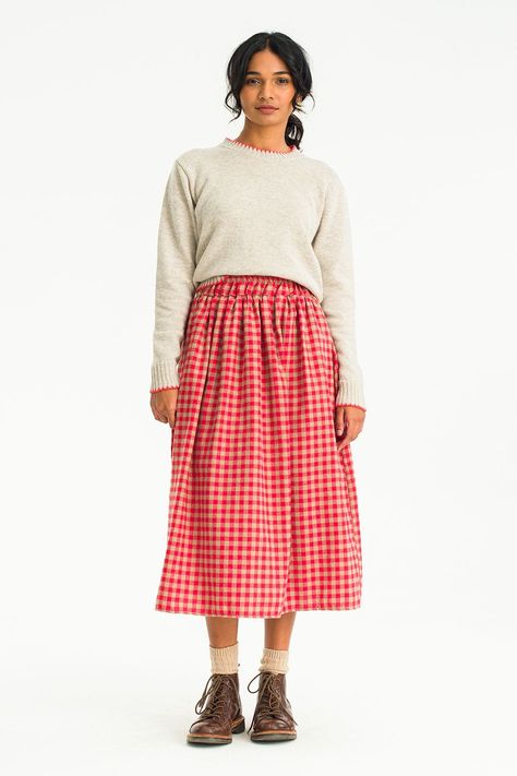 Red Gingham Skirt, Gingham Skirt, Red Gingham, Gingham Check, Aesthetic Fashion, Gingham, New Fashion, Skirt, Red