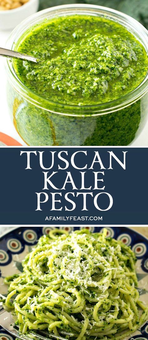 Herb Pesto, Kale Pesto Recipe, Tuscan Kale, Basil Pesto Recipes, Kale Pesto, Kale Recipes, Pesto Recipe, Pesto Sauce, Garden Recipes