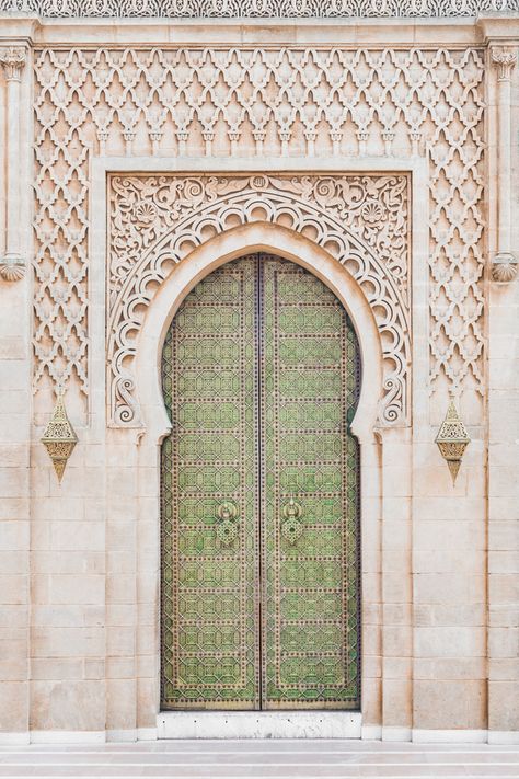 The Moroccan Green Door by Henrike Schenk on Artfully Walls | Artfully Walls Morrocan Doors, Moroccan Arch, Boho Door, Moroccan Green, Moroccan Doors, Moroccan Door, Moroccan Wall, Artfully Walls, Moroccan Art