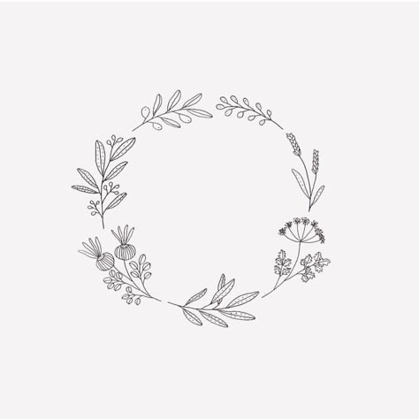 Ryn Frank on Instagram: “A little botanical wreath #drawing #design #illustration #sketch #botanical #plants #sketchbook #doodle” Ryn Frank, Wreath Drawing, Pola Sulam, 자수 디자인, Illustration Sketches, Bullet Journal Inspiration, A Circle, Pandora Jewelry, Drawing Techniques