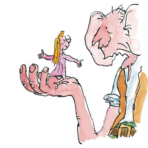 The BFG by Roald Dahl Bfg Roald Dahl, Roald Dahl Characters, Quentin Blake Illustrations, Roald Dahl Day, Roald Dahl Quotes, Quentin Blake, Children's Picture Books, Roald Dahl, Kids' Book