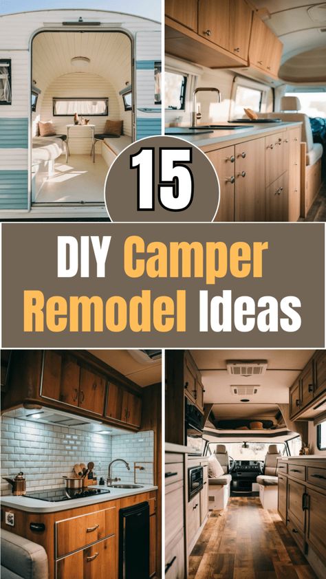 Remodeled Campers Ideas, Camper Restoration Diy, 16ft Camper Remodel, Rv Redo Diy Rv Interior, Diy Camper Renovation Ideas, Fifth Wheel Camper Remodel, Older Camper Remodel Ideas, Cheap Rv Remodel Ideas, Remodel Camper Ideas