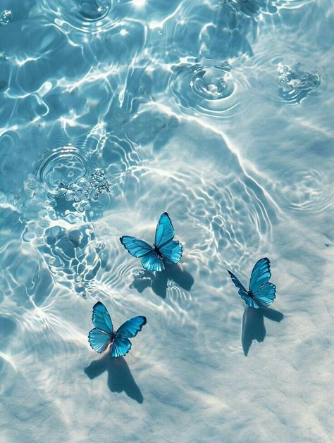 Blue Esthetics Aesthetics, Soft Colour Aesthetic, Ocean Asthetic Picture, Sapphire Core Aesthetic, Yinmn Blue Aesthetic, Blue Hues Aesthetic, Cute Blue Photos, Blue Whimsical Aesthetic, Blue Butterfly Aesthetic Wallpaper Iphone