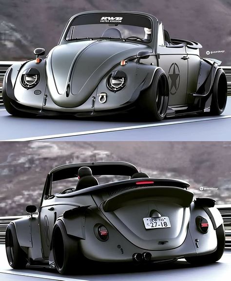 Hot Vw, Мотоциклы Cafe Racers, Vw Beetle Classic, Vintage Volkswagen, Custom Muscle Cars, Vw Porsche, Car Inspiration, Weird Cars, Vw Cars