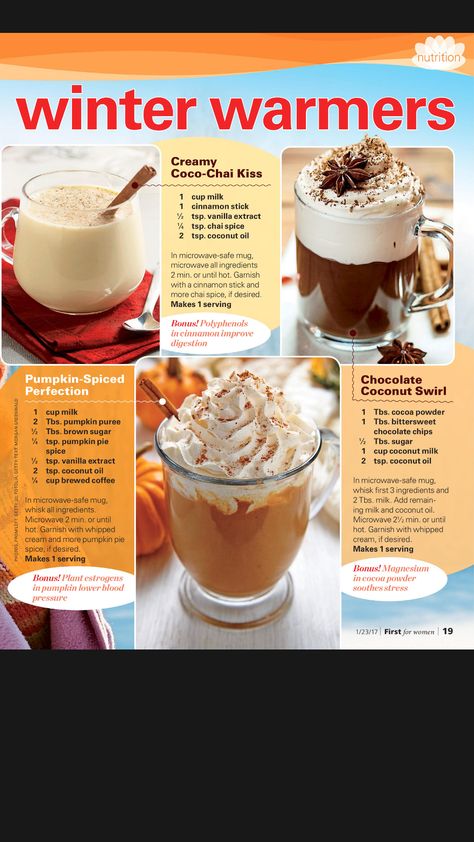 Winter Coffee Drinks Recipes, Pumpkin Spice Cocoa, Coffee Whip, Concentrated Coffee, Pumpkin Spice Chocolate, Warm Drinks Recipes, Pumpkin Spice Latte Recipe, Vanilla Iced Coffee, Hot Drinks Recipes