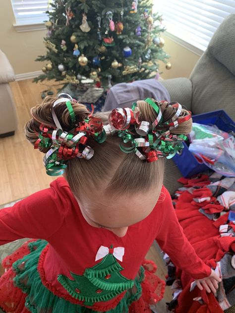 Whoville Hair, Cute Toddler Hairstyles, Girl Hair Dos, Toddler Hairstyles Girl, Wacky Hair, Easter Hair Bow, Christmas Hairstyles