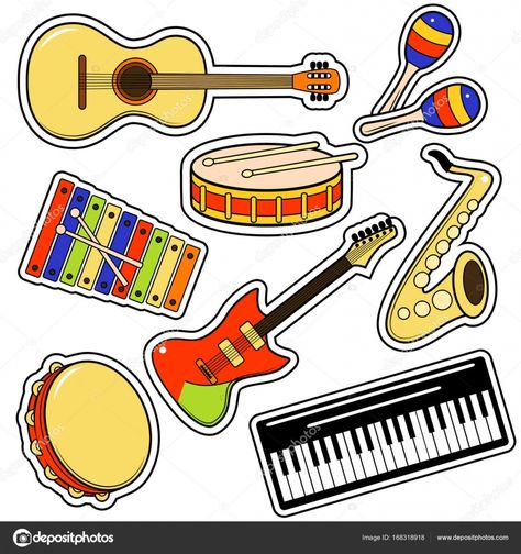 Music Instruments Diy, Educational Toys For Preschoolers, Musical Instruments Drawing, Indian Musical Instruments, Music Classroom Decor, Music Clipart, Minnie Mouse Images, Diy Instruments, Kids Worksheets Preschool