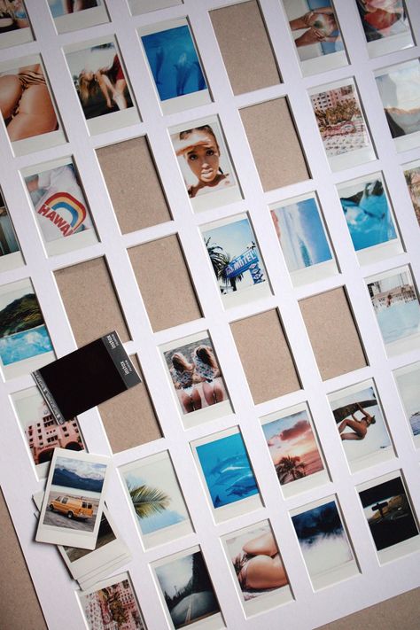 Polaroid Templates Aesthetic, Polaroid Wall Decor, Gallery Wall Collage, Instax Mini Ideas, Multi Photo Frame, Polaroid Ideas, Mini Polaroid, Polaroid Template, Polaroid Wall