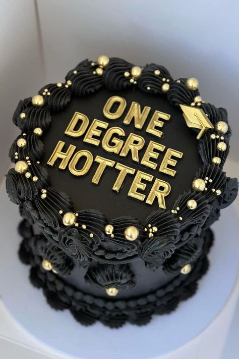 Nursing Graduate Cake Ideas, Phd Themed Party, Finance Graduation Party, Dissertation Defense Party, Graduation Party Ideas Doctor, Convocation Cake Ideas, Phd Defense Party, Chef Graduation Party Ideas, One Degree Hotter Graduation Party