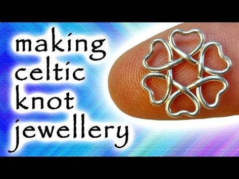 (8) Wire wrapping silver Celtic knot heart jewellery (hook earrings) - YouTube Celtic Wire Jewelry, Celtic Knot Tutorial, Silver Celtic Jewelry, Diy Wire Jewelry Rings, Celtic Knot Jewelry, Wrapping Techniques, Diy Jewelry Making Tutorials, Knot Jewelry, Celtic Knot Earrings