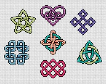 FionaBakerDesign | Etsy Celtic Cross Stitch, Celtic Knot Designs, Celtic Knots, Cross Stitch Cards, Cross Stitch Patterns Free, Celtic Designs, Back Stitch, Cross Stitch Charts, Counted Cross Stitch Patterns