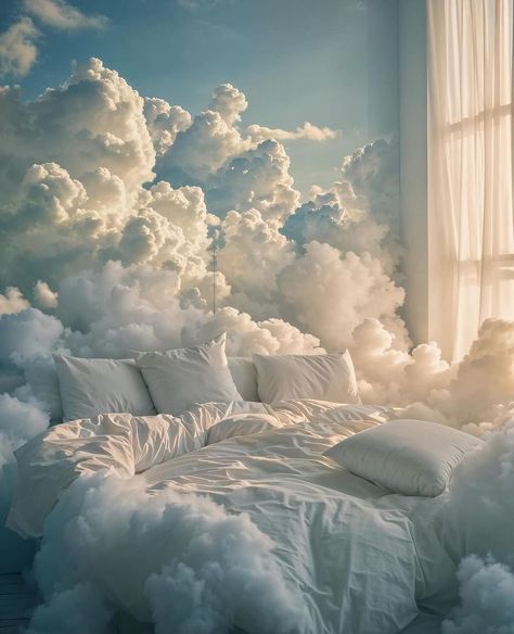 Moodboard: Easter weekend plans ☁️🐰😴🥚📺🍦 (Did you spot Cloud Water in Young Royals? Swipe to 4 👀). Happy Easter Cloud babes 💙 | Instagram Cloud Bedroom, Paper Clouds, Sky Home, Cloud Decoration, Dream Hotels, Sleeping Room, Young Royals, Dream Pools, Easter Weekend