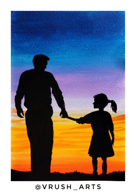 Father Daughter Acrylic Painting, Painting Of Father And Daughter, Father Daughter Canvas Painting, Father Daughter Painting Ideas Easy, Daughter And Father Drawings, Fathers Day Painting From Daughter, Fathers Day Canvas Painting, Father Daughter Painting Ideas, Father Daughter Drawing Sketches