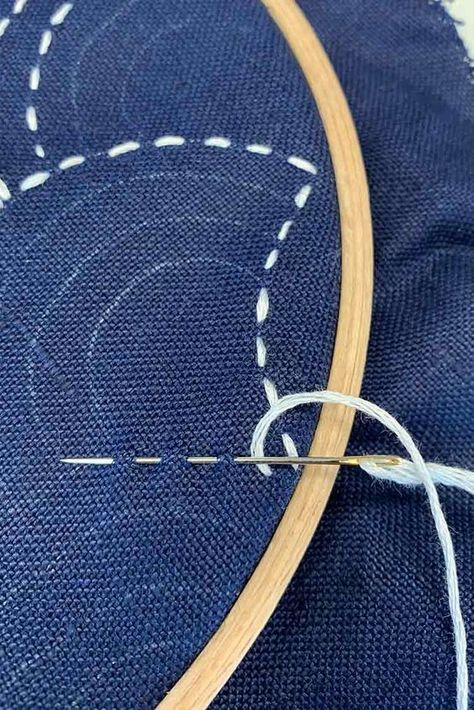 Japanese Embroidery, Sashiko Tutorial, Boro Stitching, Sashiko Pattern, Japanese Quilts, Sashiko Embroidery, Embroidery Stitches Tutorial, Patchwork Quilting, Hand Embroidery Stitches