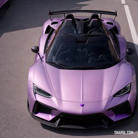 Purple sports car is parked on the street with its hood up. Colors, Purple Mountain's Majesty. Cute fantastic futuristic cars and bikes. Follow us and visit our site for more amazing content! #motorcycle #roadtrip #wanderlust #planes #bikelife #unique #cars #adventure #bikes #explore #hood #Purple #PurpleMountain'sMajesty #bicycle #sketchbook Lavender Car, Purple Cars, Purple Motorcycle, Purple Bike, Cars And Bikes, Purple Mountain Majesty, Japanese Sports Cars, Car Things, Bike Aesthetic