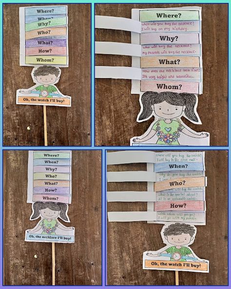 Question Words Activities, Wh Words, Preschool Classroom Setup, Wh Questions Activities, Fun Writing Activities, English Project, Creative Writing Activities, Creative Writing Ideas, Classroom Anchor Charts