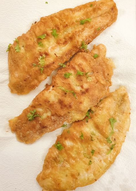 Bread Fish Recipes, Basa Fillets Recipes, Pan Fried Bass Recipe, Pan Fried Trout Recipes, Battered Haddock Recipes, Dry Batter For Fish, Fish Fry Coating Recipe, Pan Fried Sole Fillets, Lightly Battered Fish