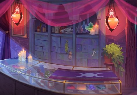 From the visual novel 'the Arcana'( http://thearcanagame.tumblr.com/ ). A soundscape for your shop. Windchimes in the window, a fire on the hearth. Hard at work, or hardly working? The Arcana, Catty Noir, House On The Rock, Fantasy Places, Magic Shop, Visual Novel, Fantasy Landscape, Lily Pads, The Magicians