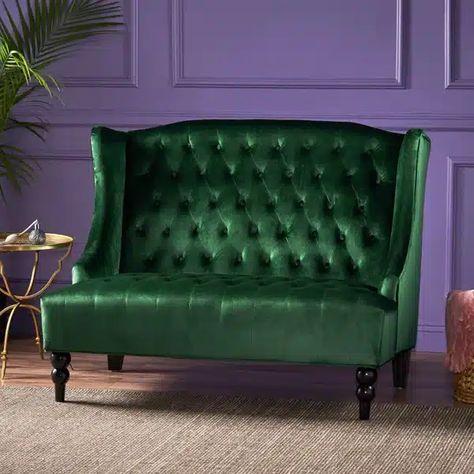 21 Stunning French Country Sofas to Transform Your Living Room - A House in the Hills Grey Loveseat, Tufted Loveseat, Velvet Loveseat, Premium Sofa, Green Sofa, Modern Glam, Up House, Noble House, Living Room Furniture Sofas