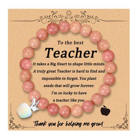 PRICES MAY VARY. Teacher Appreciation Gift: The card with the message will be all you want to say: ""It takes a big heart to shape a young mind. A truly great teacher is hard to find and impossible to forget. The seeds you planted will grow forever. I am lucky to have a teacher like you. Thank you for helping me grow! Teacher gifts for women: Valentines day gift for teacher to thank teachers for their hard work and dedication to their students, it would be an appropriate gift to make a teacher b Gift For Teacher On Her Birthday, Teachers Thank You Gifts, Thank You Card For Teacher From Student, Teachers Day Message From Student, Teachers Day Gifts Ideas, Womens Day Gifts Ideas, Valentines Message For Teacher, Teacher Day Gifts Ideas, Thank You Teacher