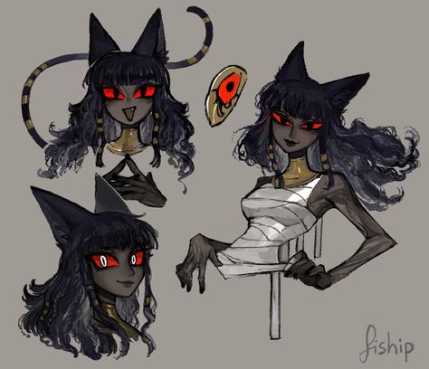 Matilda Fiship, Demonic Art, Drawing Amazing, Arte Grunge, Monster Girls, Cat Character, Character Design References, Cat Girl, Art Inspiration Drawing